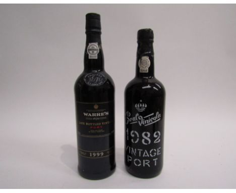1982 Real Vinicola Vintage Port, level bottom shoulder, 1999 Warre's LBV Port (2)