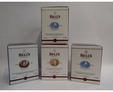 Four Bells 8 years Old Whisky decanters, John Logie Baird, Alexander Graham Bell x 3