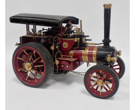 Markie 1/10 scale model of a Burrell road locomotive, gas fired, serial no. ARJ 2153, date of manufacture March 2004, boiler 