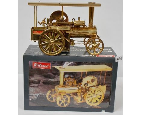 Wilesko live steamroller traction engine, D407, boxed.
