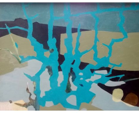 20th Century abstract oil on board 29.5" x 36"