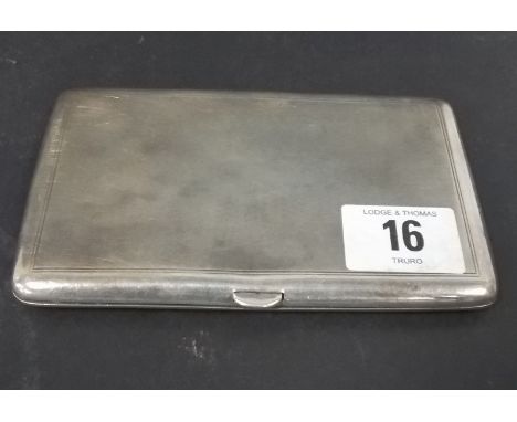 Silver cigarette case, engine turned decoration, Birmingham 1942, weight 7ox approx.