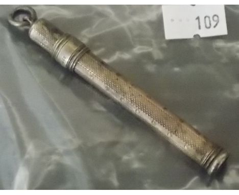 S. Mordan and Co silver engine turned propelling pencil, London 1920.
