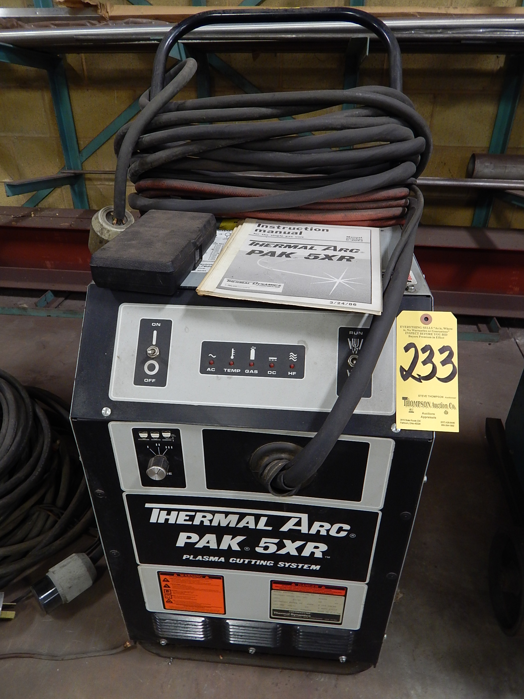 Thermal Dynamics Thermal Arc Pak 5XR Plasma Cutter