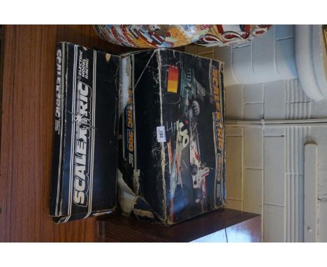A Scalextric 200 model racing set and further track.