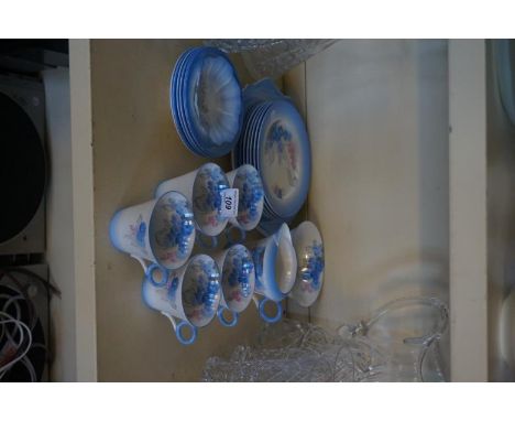 A Shelley  tea service having floral decoration.