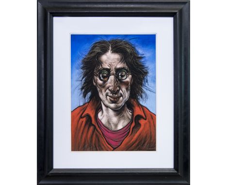 * PETER HOWSON OBE (SCOTTISH b 1958), IMAGINE pastel on paper, signed 60cm x 45cm Mounted, framed and under glass. Note: A Ho