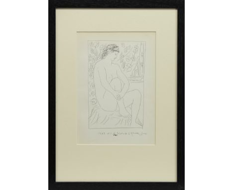 * AFTER PABLO PICASSO (SPANISH 1881 - 1973), FROM THE VOLLARD SUITE, 1956 lithograph on paper 22cm x 16cm Mounted, framed and