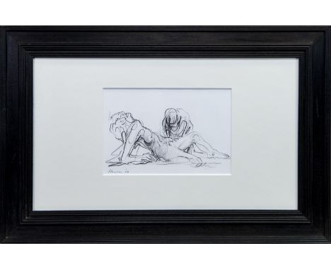 * PETER HOWSON OBE (SCOTTISH b 1958), UNTITLED SKETCH charcoal or pencil on paper, signed and dated '09 19cm x 29cm Mounted, 