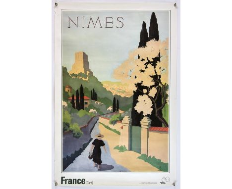 Advertising Tourism poster - Nimes, Languedoc Languedoc-Roussillon, printed editions Notre Dame, France, rolled, 23 ½ x 35 ¼ 