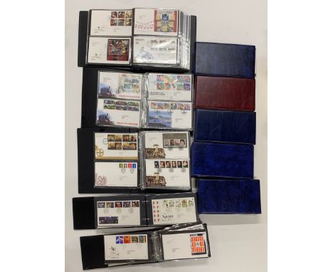 Ten albums of the GB first day cover collections dating 1970's - 2012.