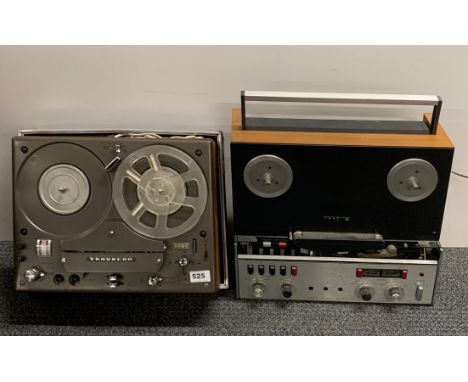 A cased Tamberg reel to reel tape recorder, together with a further reel to reel tape recorder.