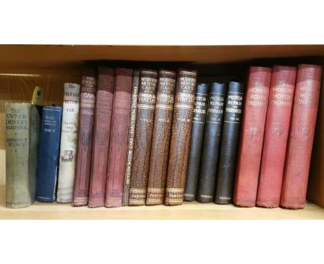 A group of vintage motorcar related books.