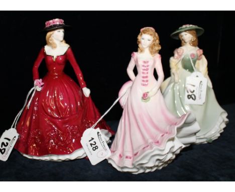 Three figurines, Royal Worcester, 'Sarah, Les Petites'; Royal Worcester, 'Christina' and 'Hannah'.  (3)