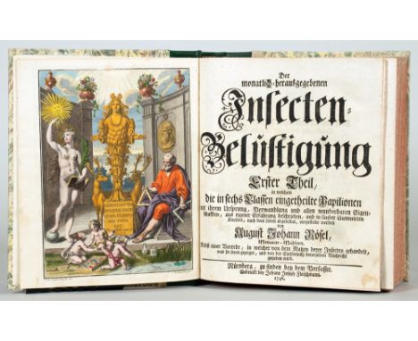 Zoologie - August Johann Rösel [von Rosenhof] und C. F. C. Kleemann. Der monatlich-herausgegebenen Insecten-Belustigung Erste