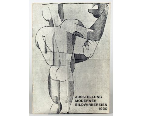 Ausstellung Moderner Bildwirkereien 1930. Mit 15 Abbildungen im Heft und zwei auf dem Umschlag. Originalbroschur.Seltener und