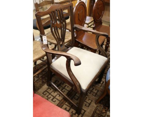 A George III mahogany Chippendale style carver
