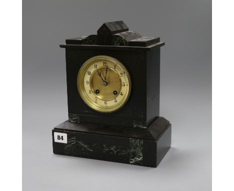 A slate mantel clock