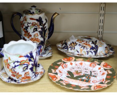 A Copeland Spode plate and Ridgeways ceramics