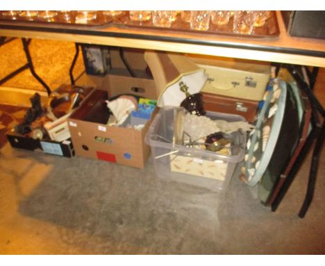 Boxes of China, Glass, Lamp, Mirrors etc