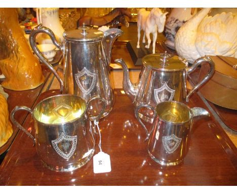 Victorian Silver Plated 4 Piece Tea Service