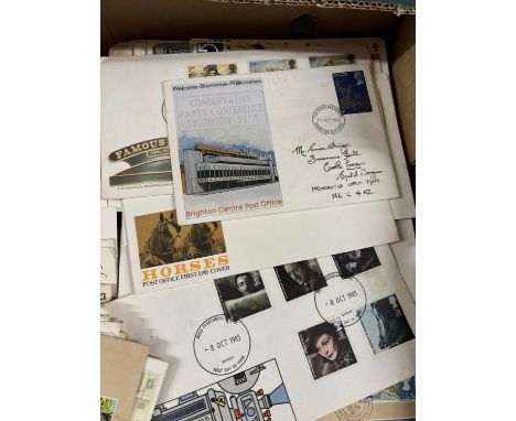 A CARTON CONTAINING AN ACCUMULATION OF GB FIRST DAY COVERS 
