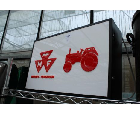 AN ILLUMINATED MASSEY FERGUSON LIGHT BOX 