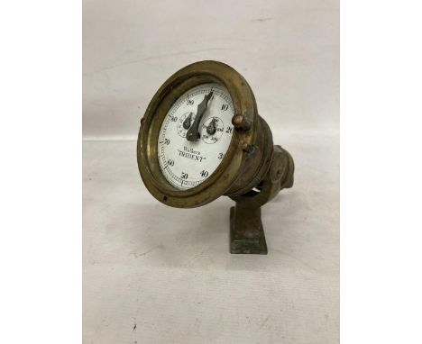 A VINTAGE WALKERS BRASS MARITIME TRIDENT 