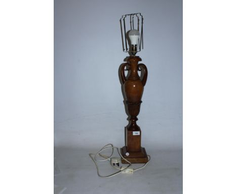 A LARGE HEAVY MID CENTURY "ALABASTER" LAMP - VENDOR STATES IN WORKING ORDER, NO WARRANTY GIVEN 