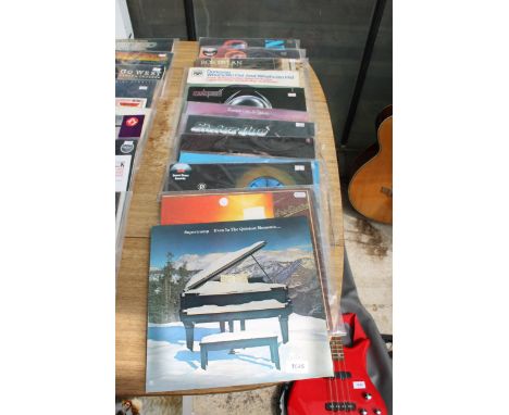 TWELVE VARIOUS LP RECORDS TO INCLUDE BOB DYLAN, STATUS QUO AND SUPERTRAMP ETC 