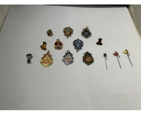 FOURTEEN VINTAGE BALLROOM DANCING MEDALS 