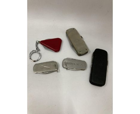 FIVE VINTAGE PENKNIFES 