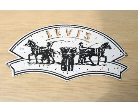 AN ENAMEL LEVIS SIGN 
