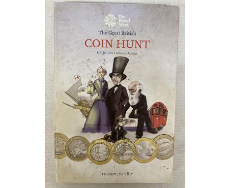 A ROYAL MINT THE GREAT BRITISH COIN HUNT UK £2.00 COIN COLLECTORS ALBUM - 36 COINS IN TOTAL TO INCLUDE 1999 RUGBY WORLD CUP, 