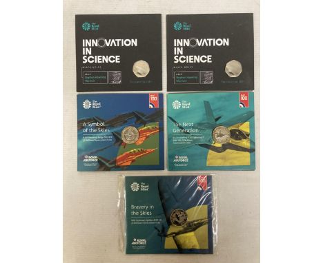 A SELECTION OF 11 “BRITAIN’S FIRST DECIMAL COINS”, ALL COMPLETE IN BLUE PACKS 