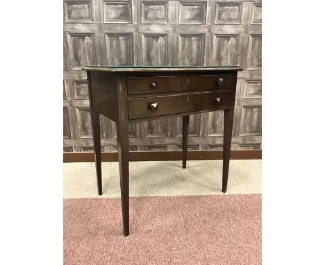 EARLY 20TH CENTURY MAHOGANY CANTEEN TABLEcontaining a silver plated Old English pattern service by Elkington & Co, comprising