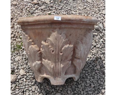 Large terracotta wall pocket plant pot - Height: 47cm