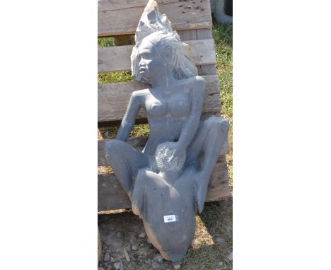 Shona tribal art erotic sculpture - Height: 92cm