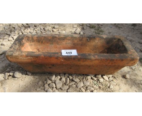 Small terracotta trough planter 