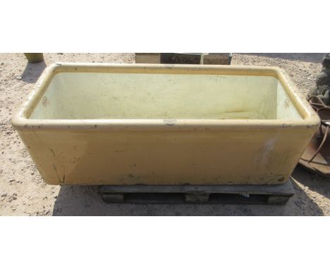 Vintage ceramic bathtub marked Whitaker &amp; Co - Approx: L: 154cm W: 63cm H: 52cm