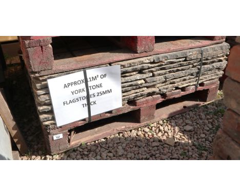 Approximately 11m² of York stone flagstone 25mm 