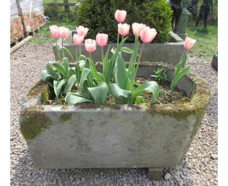 Large natural stone trough - Height: 40cm Width 102cm Depth: 76cm