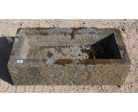 Large natural stone trough - Length: 79cm