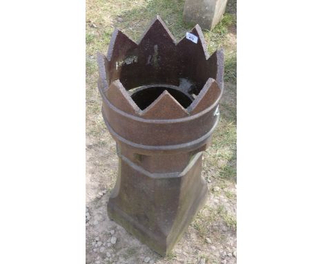 Salt glazed crown top chimney pot - Height: 77cm 