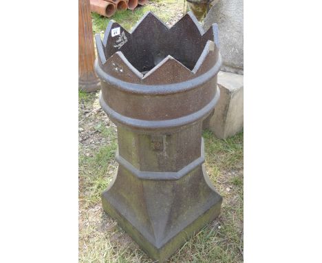 Salt glazed crown top chimney pot - Height: 73cm 