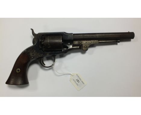 A Rogers and Spencer Army .44 calibre revolver, with octagonal 7.5" barrel, serial number 4314, frame with remains of finishi