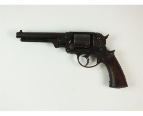 A Starr Arms Co. six-shot .44” Percussion Army Revolver, serial no.18699, retaining good traces of original blued finish over