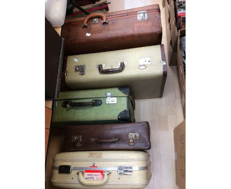Collection of vintage mid 20th Century suitcases