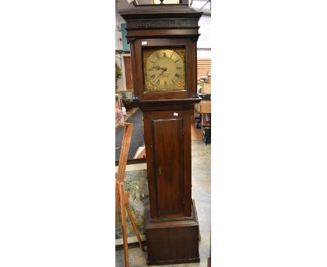 John Goden of Wingham (Kent) 30 hour longcase clock striking on a bell with 11" brass dial with 30 hour single train bird cag