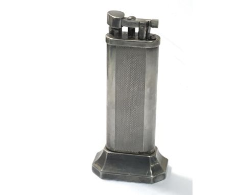 A silver plated Vintage Dunhill table lighter serial number 10396.